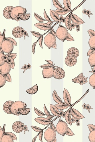 Vintage Citron Fancy Walls Self-adhesive Wallpaper