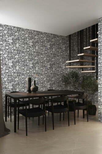 Gray Bliss Fancy Walls Self-adhesive Wallpaper