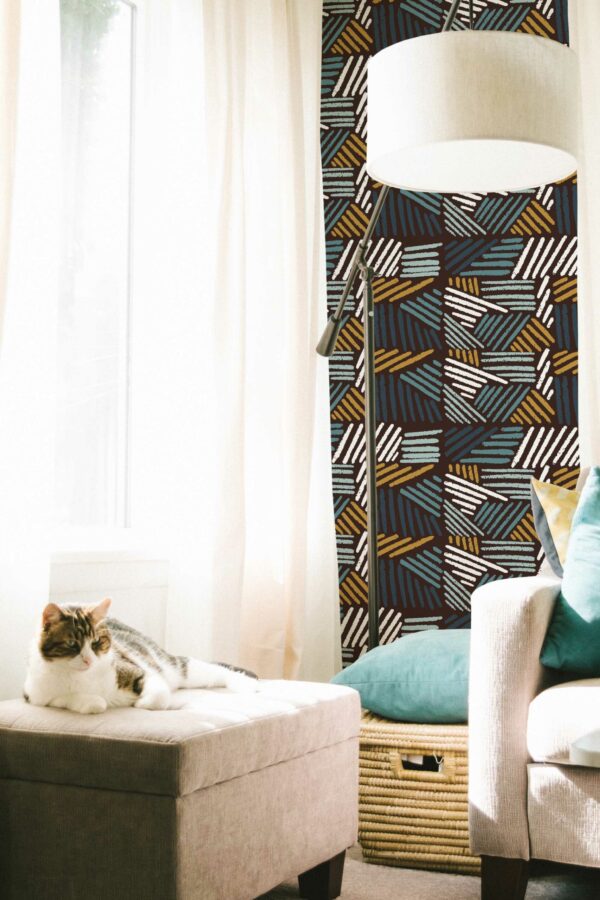 Handdrawn Colorful Bliss Self-adhesive Wallpaper