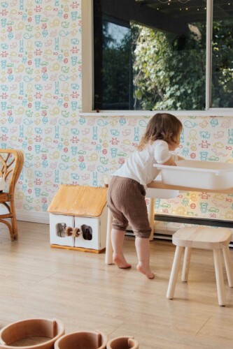 Playful Creatures Fancy Walls Self-adhesive Wallpaper