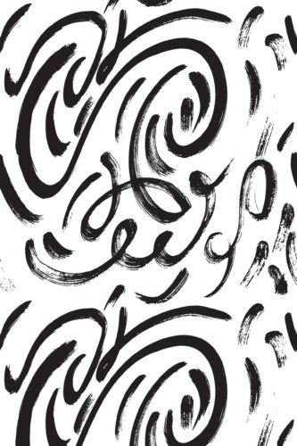 Fancy Walls Black and White Brush Stroke Peel and Stick Wallpaper