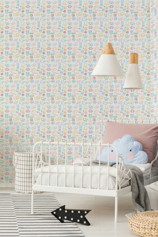 Fancy Walls Enchanting Menagerie Unpasted Wallpaper