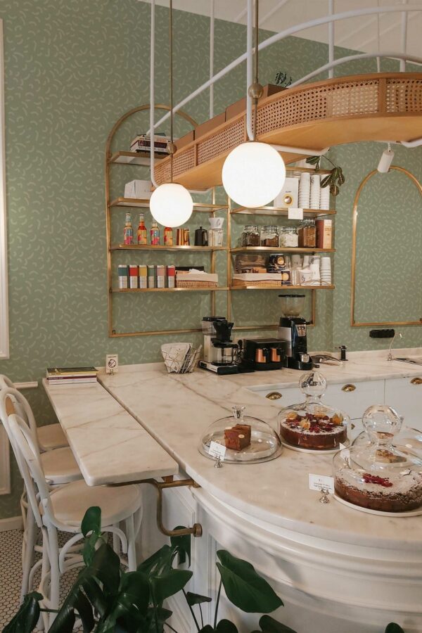 Abstract Cafe Greens self-adhesive by Fancy Walls
