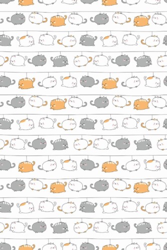 Pattern repeat of Abstract cat removable wallpaper design