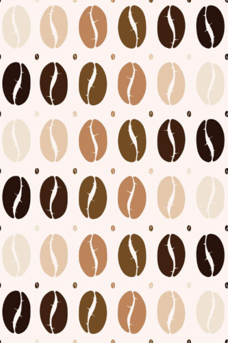 Pattern repeat of Abstract coffee beans removable wallpaper design