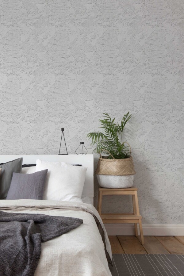 Gray Concrete Look Peel and Stick Wallpaper by Fancy Walls.