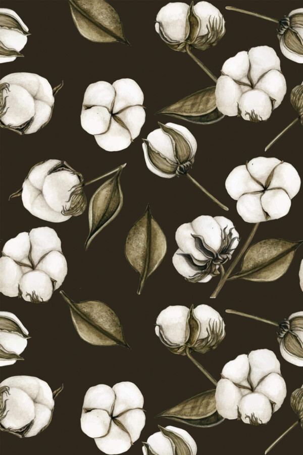 Pattern repeat of Abstract cotton removable wallpaper design