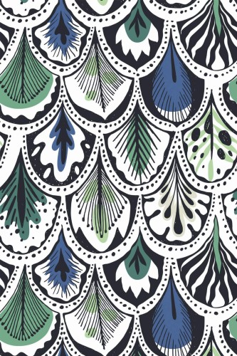 Pattern repeat of Abstract feather removable wallpaper design