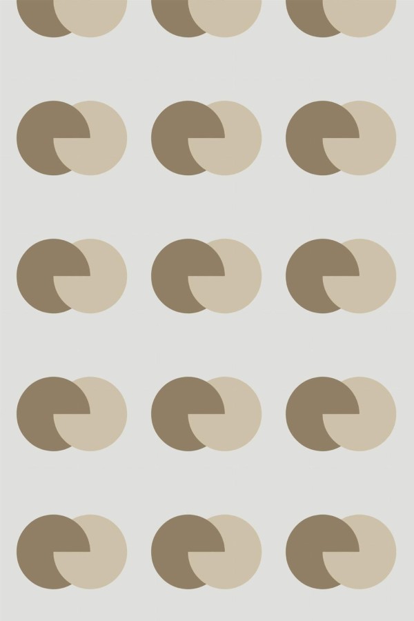 Pattern repeat of Abstract geometric overlapping circles removable wallpaper design