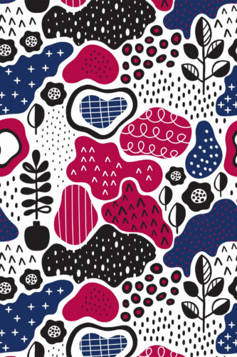 Pattern repeat of Abstract Independence Celebrations removable wallpaper design