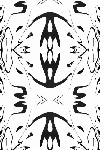 Pattern repeat of Abstract ink removable wallpaper design