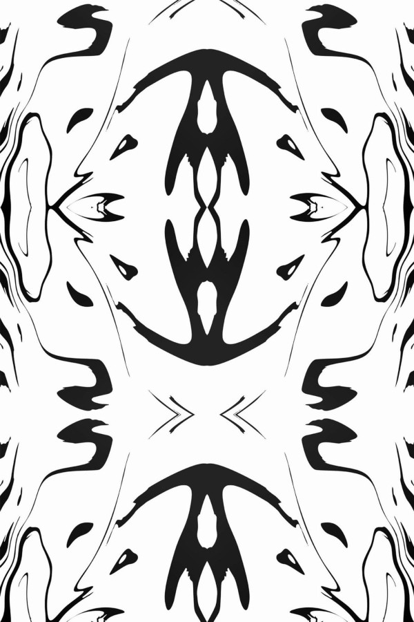 Pattern repeat of Abstract ink removable wallpaper design