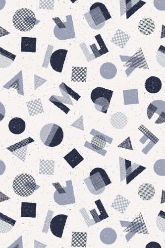 Pattern repeat of Abstract letters removable wallpaper design