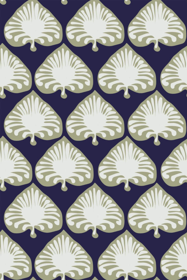 Pattern repeat of Abstract palm removable wallpaper design