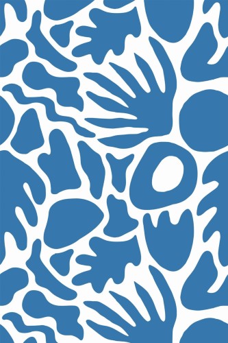 Pattern repeat of Abstract seaweed removable wallpaper design