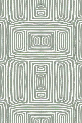 Pattern repeat of Abstract symmetrical ornament removable wallpaper design