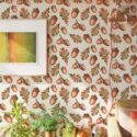 Southwestern style living room decorated with Acorn peel and stick wallpaper