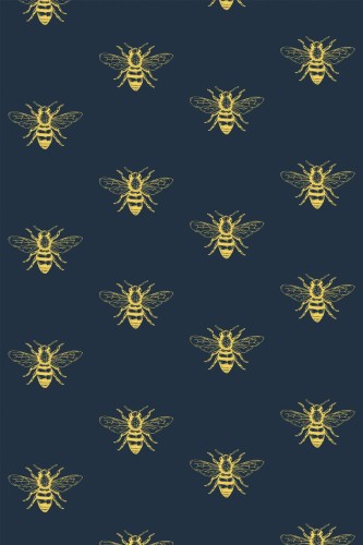 Pattern repeat of Aesthetic bee removable wallpaper design