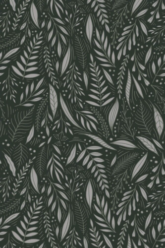 Pattern repeat of Aesthetic botanical removable wallpaper design