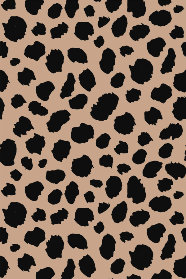 Pattern repeat of Aesthetic cheetah print removable wallpaper design