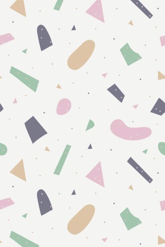 Pattern repeat of Aesthetic pastel terrazzo removable wallpaper design