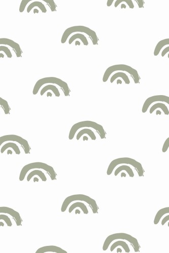 Pattern repeat of Aesthetic rainbow removable wallpaper design