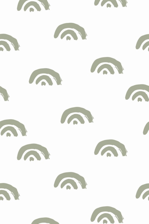 Pattern repeat of Aesthetic rainbow removable wallpaper design