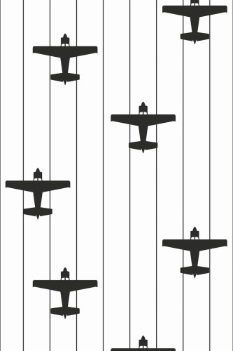 Pattern repeat of Airplane removable wallpaper design
