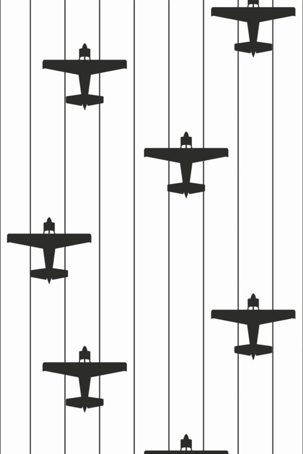 Pattern repeat of Airplane removable wallpaper design