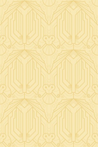 Sandy Yellow Art Deco traditional wallpaper in yellow by Fancy Walls