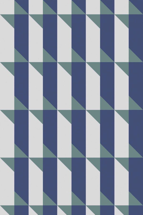 Eclectic Blue Geometry self-adhesive by Fancy Walls