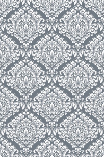 Pattern repeat of Antique damask removable wallpaper design