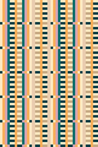 Orange Geometry self-adhesive wallpaper by Fancy Walls