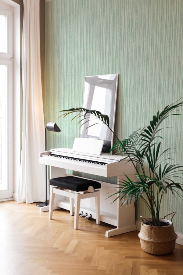 Fancy Walls Aquamarine Preppy Lines Green Calm removable wallpaper