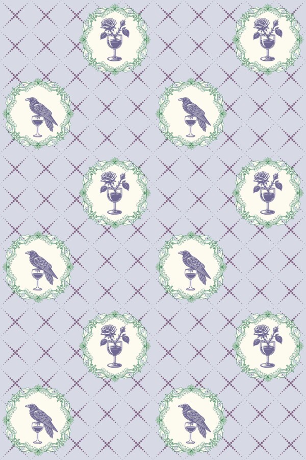 Wine Crows Wallpaper