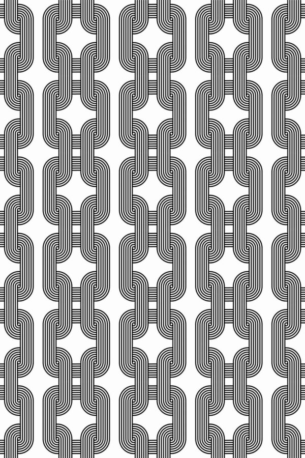 Pattern repeat of Art deco geometric removable wallpaper design