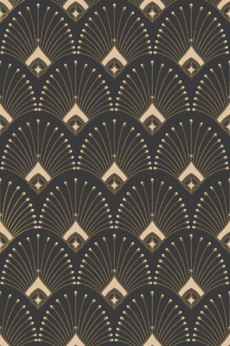 Pattern repeat of Art deco modern removable wallpaper design