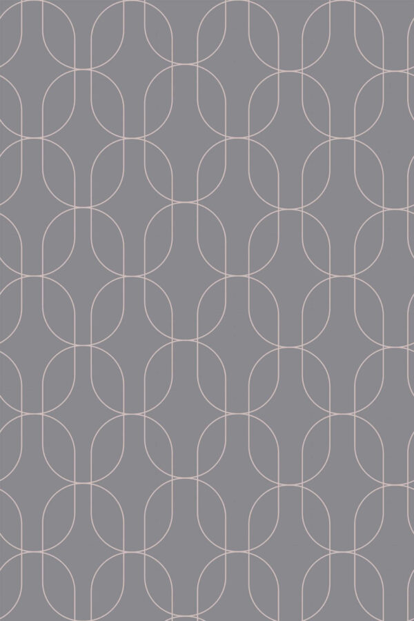 Pattern repeat of Art Deco palais removable wallpaper design