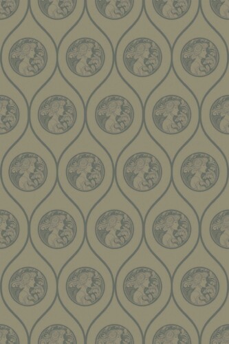 Fancy Walls unpasted wallpaper showcasing a vintage-inspired Art Nouveau woman.