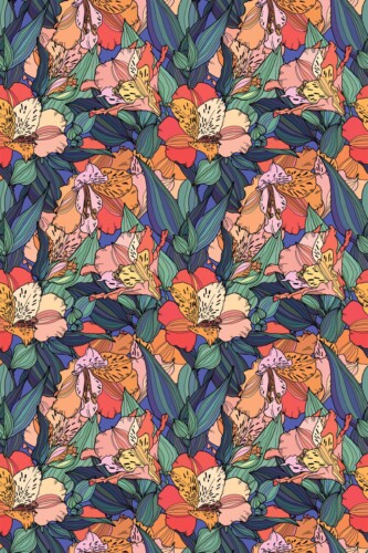 Fancy Walls Colorful Floral wallpaper for Kitchen walls traditional wallpaper design
