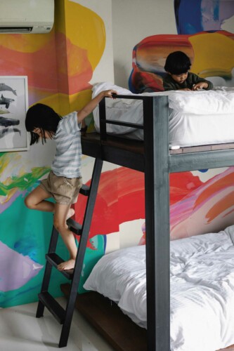 Removable wall mural featuring Bold Paint Elegance by Fancy Walls