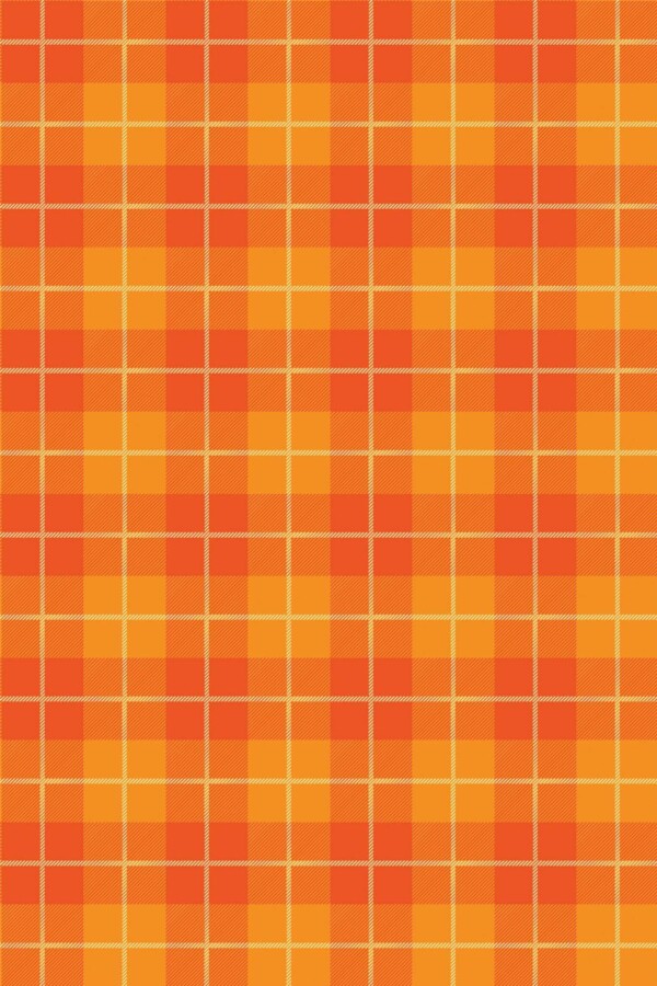 Pattern repeat of Autumn plaid removable wallpaper design