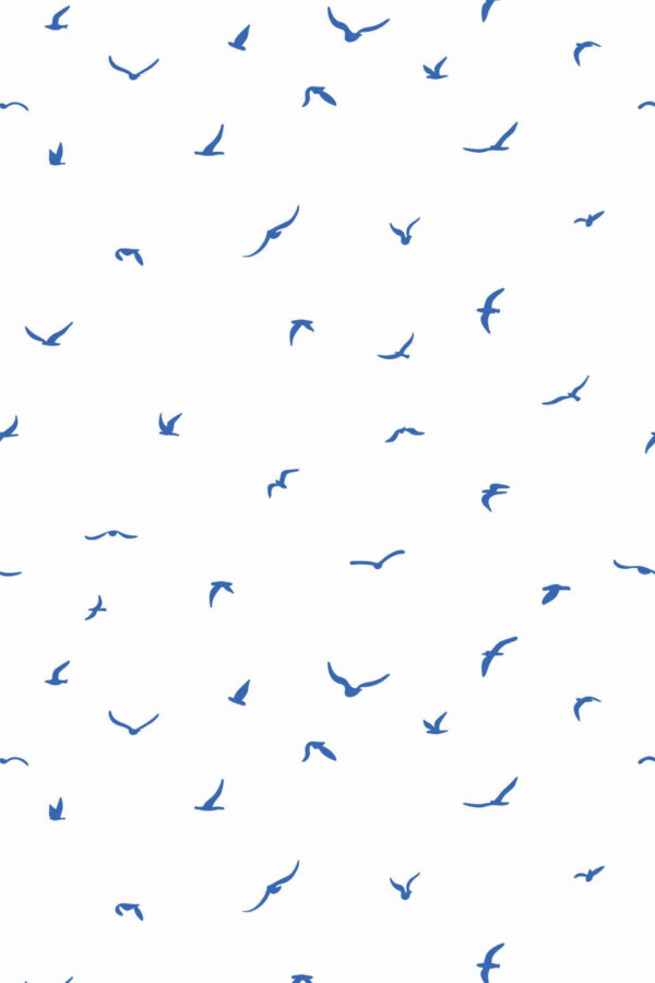 Pattern repeat of Azure Flight removable wallpaper design