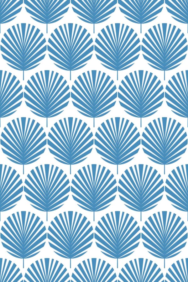 Traditional Wallpaper with Oceanic Palm Silhouette Pattern from Fancy Walls