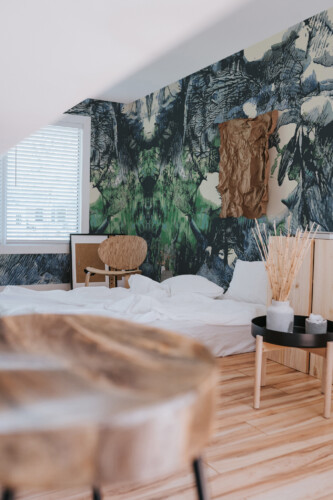 Fancy Walls removable wall mural with beautiful abstract watercolor