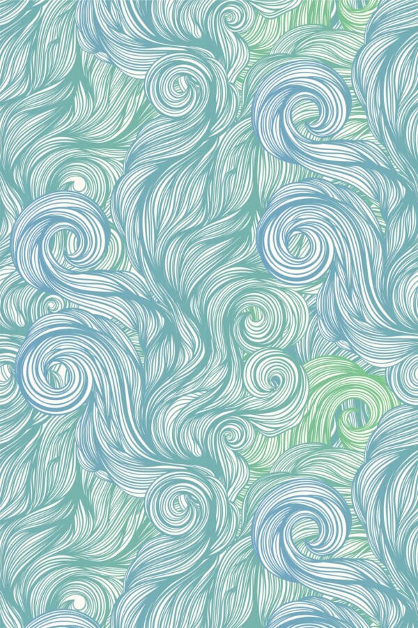 Fancy Walls Beautiful Windy Waves peel and stick wallpaper