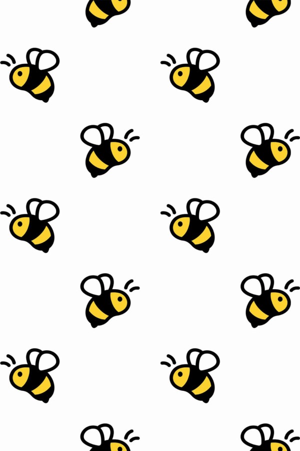 Pattern repeat of Bee removable wallpaper design