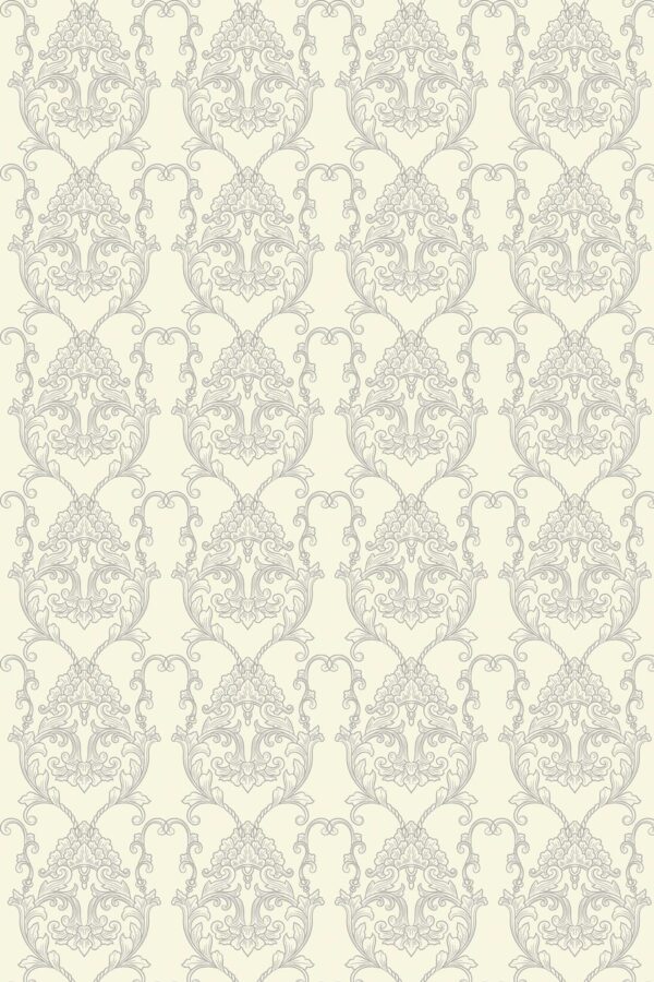 Fancy Walls Beige Damask unpasted wallpaper for restaurant decor