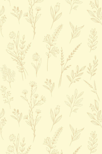 Pattern repeat of Beige Garden Glory removable wallpaper design