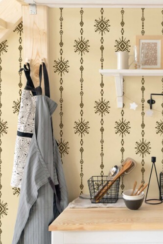 Fancy Walls Bead curtains Beige removable wallpaper
